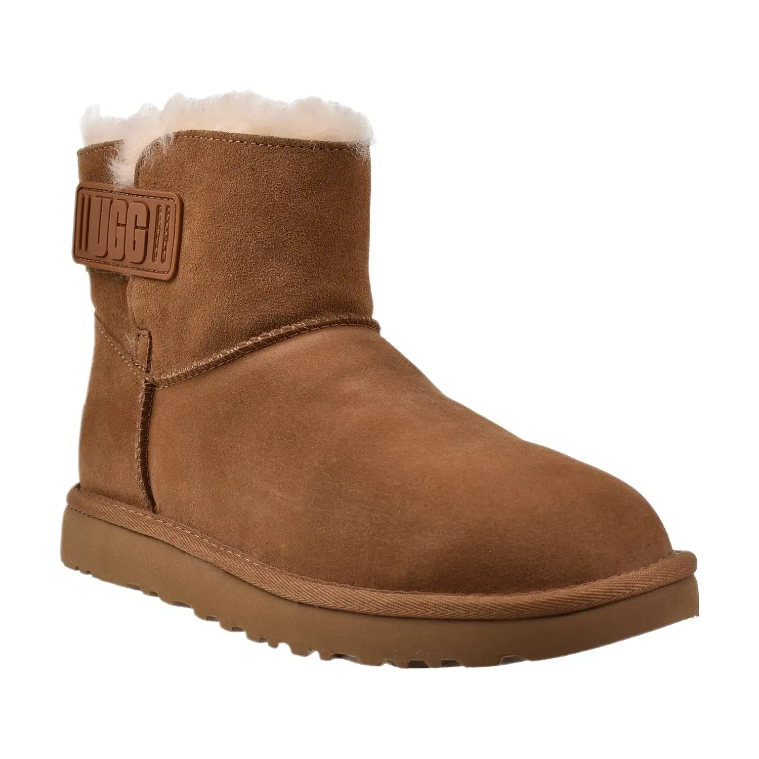 Ugg Mini Bailey Logo Strap Women's Boots Chestnut