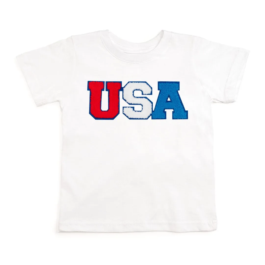 USA Patch T-Shirt- White