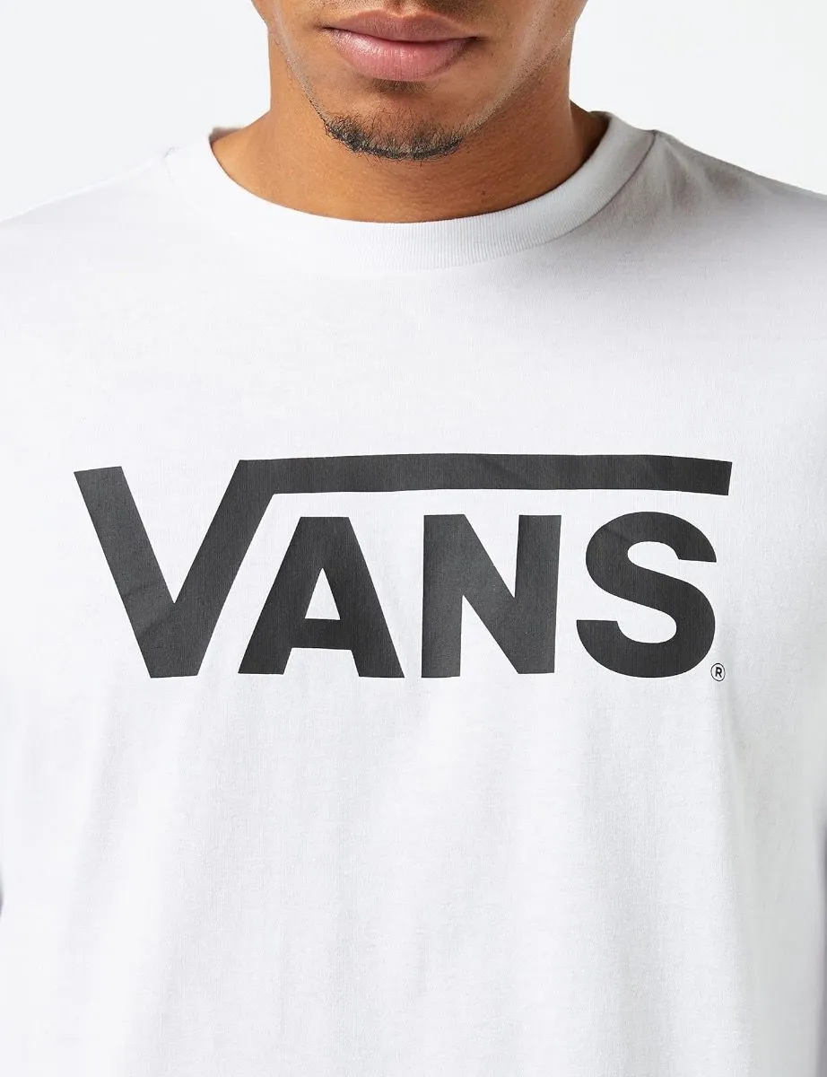 VANS Classic Crew Neck Long Sleeve T-Shirt White/Black