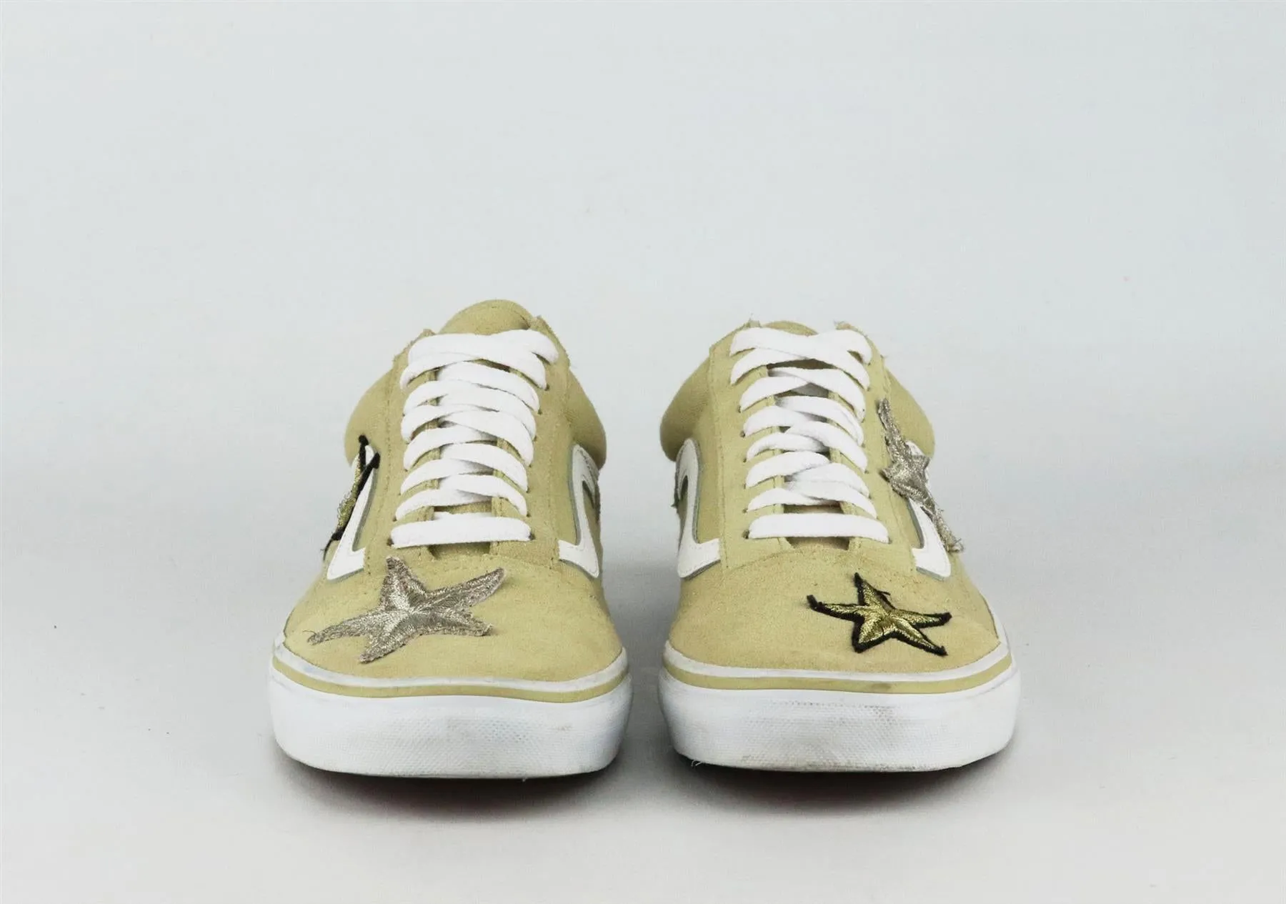 VANS OLD SKOOL EMBROIDERED CANVAS AND SUEDE SNEAKERS EU 38.5 UK 5.5 US 8