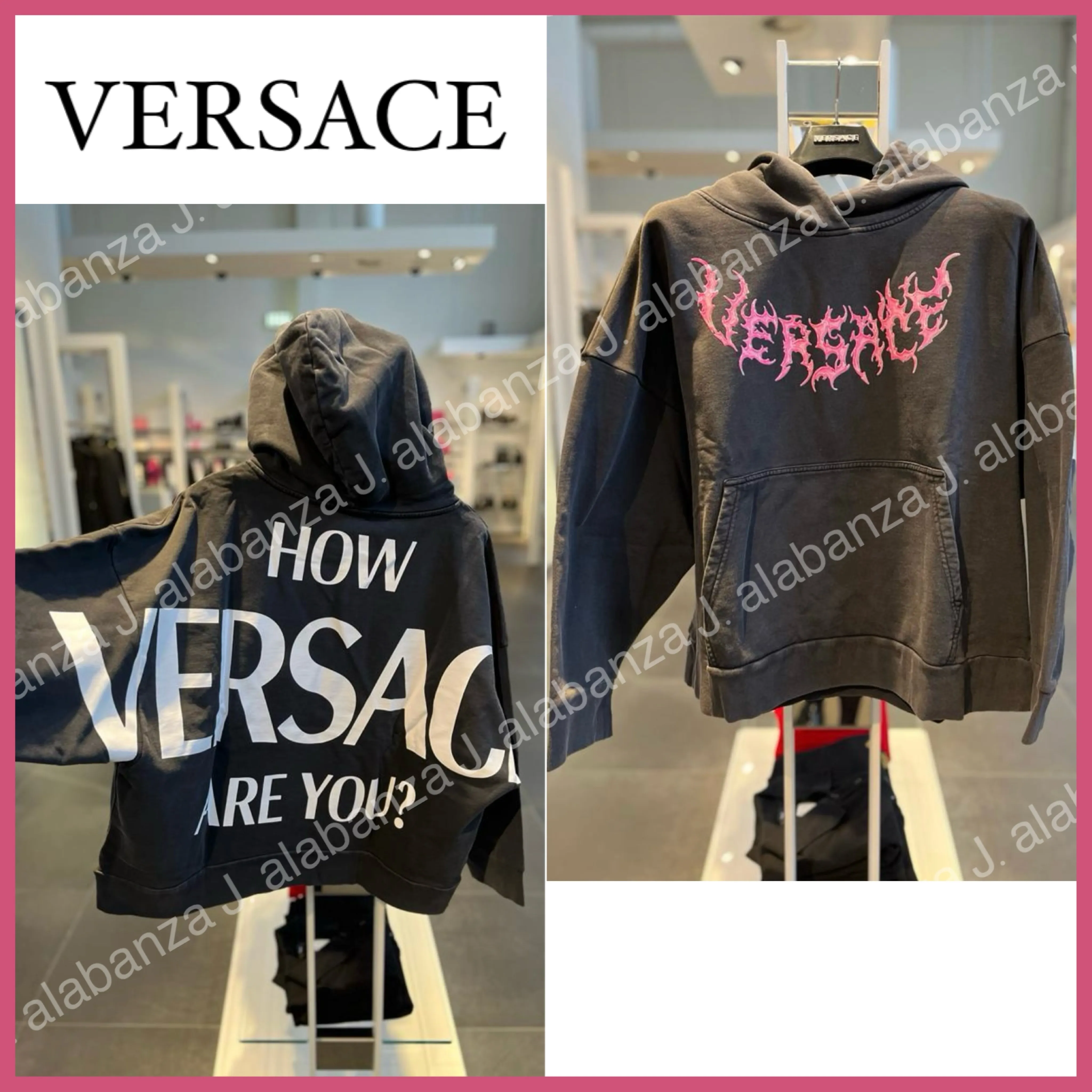 VERSACE  |Street Style Long Sleeves Logo Outlet Hoodies & Sweatshirts