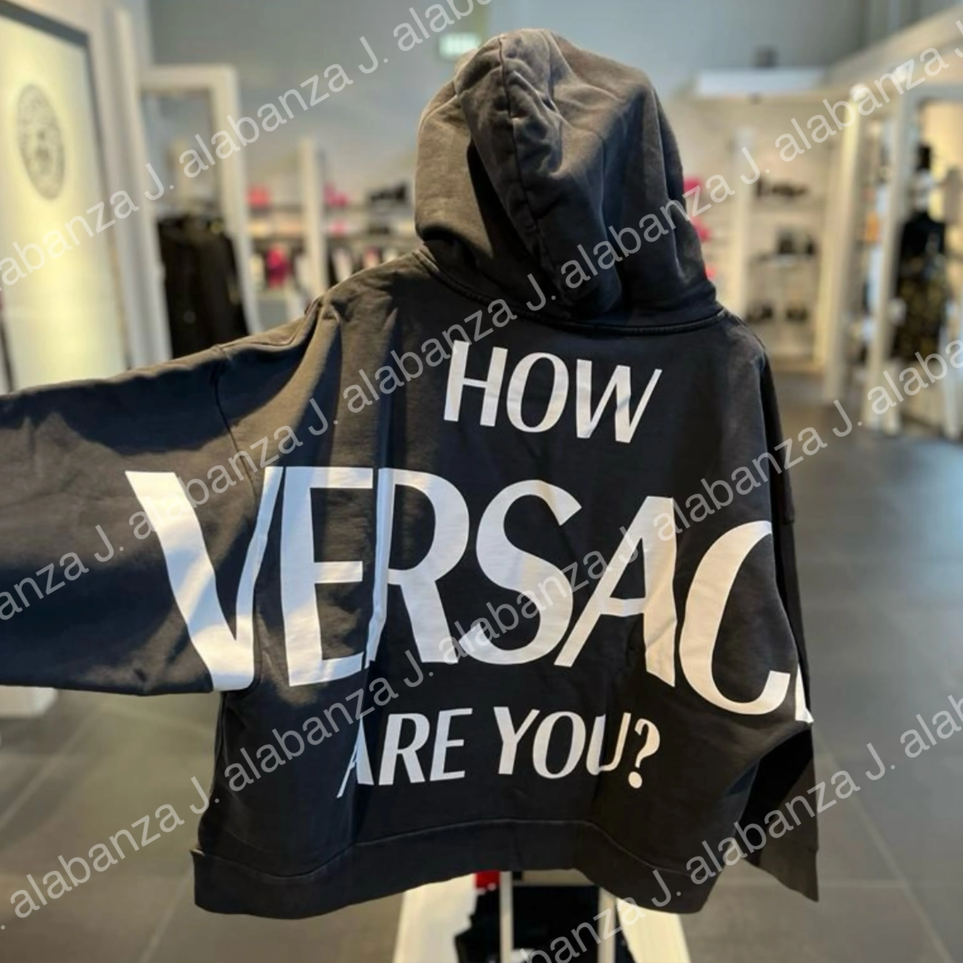 VERSACE  |Street Style Long Sleeves Logo Outlet Hoodies & Sweatshirts