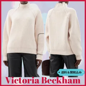 Victoria Beckham  |Casual Style Unisex Wool Street Style Long Sleeves Plain