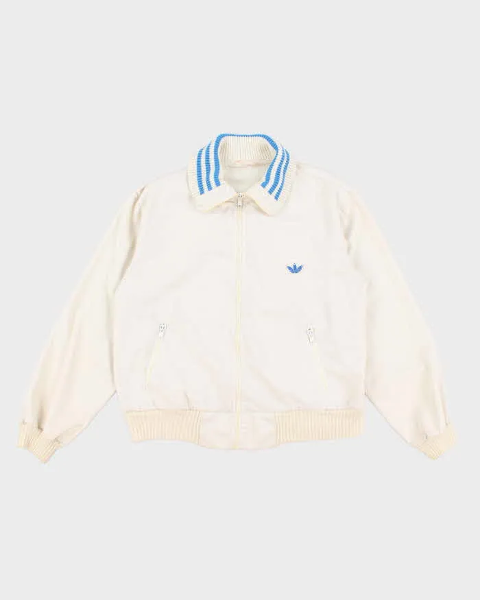 Vintage 70s Adidas White Full Zip Jacket - XL