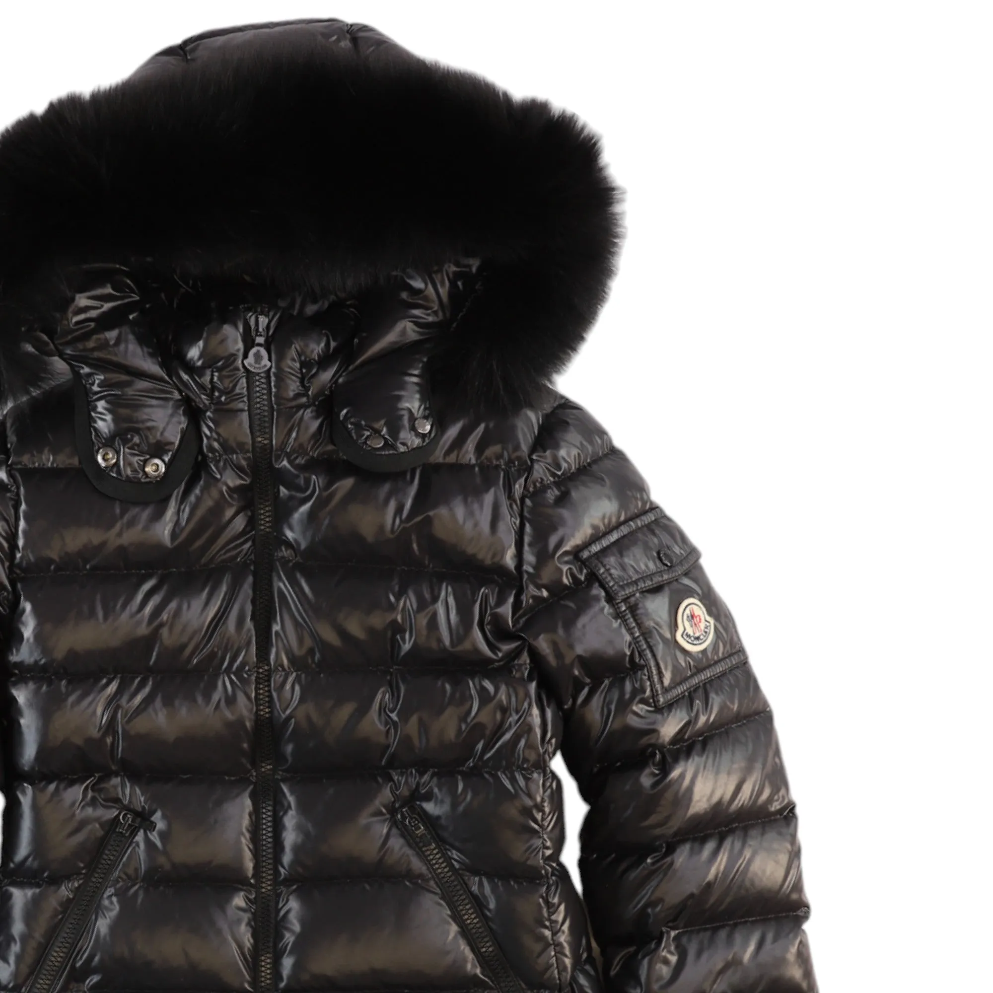 Women's Bady Fur Down Jacket Black Size Junior Age 12