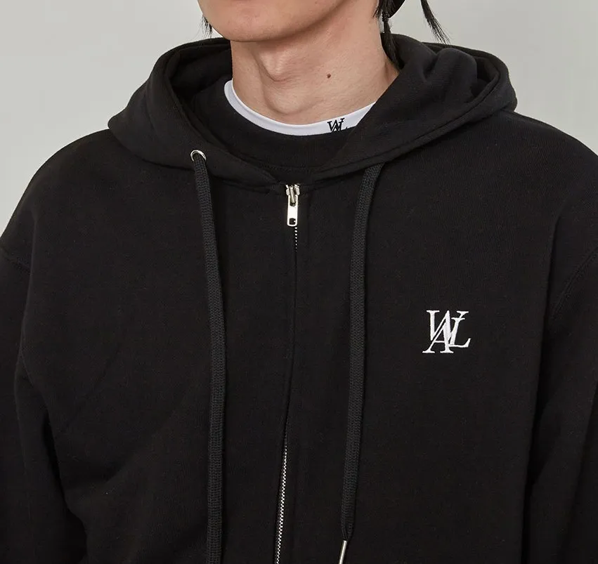 WOOALONG  |Unisex Street Style Long Sleeves Plain Logo Hoodies