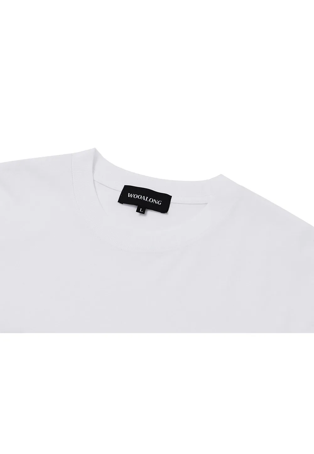 WOOALONG  |Unisex Street Style U-Neck Plain Cotton Short Sleeves