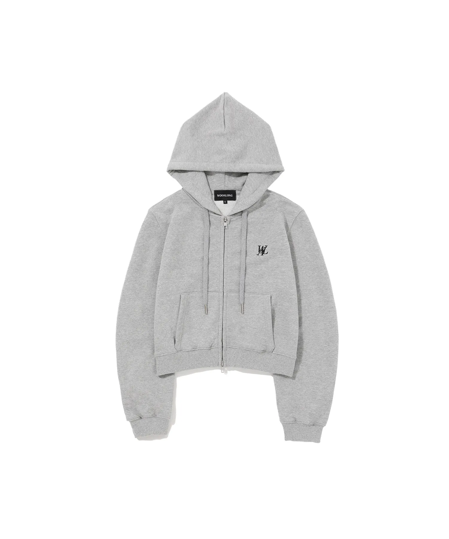 WOOALONG  |【WOOALONG】★Signature tuck sleeve crop hood zip-up