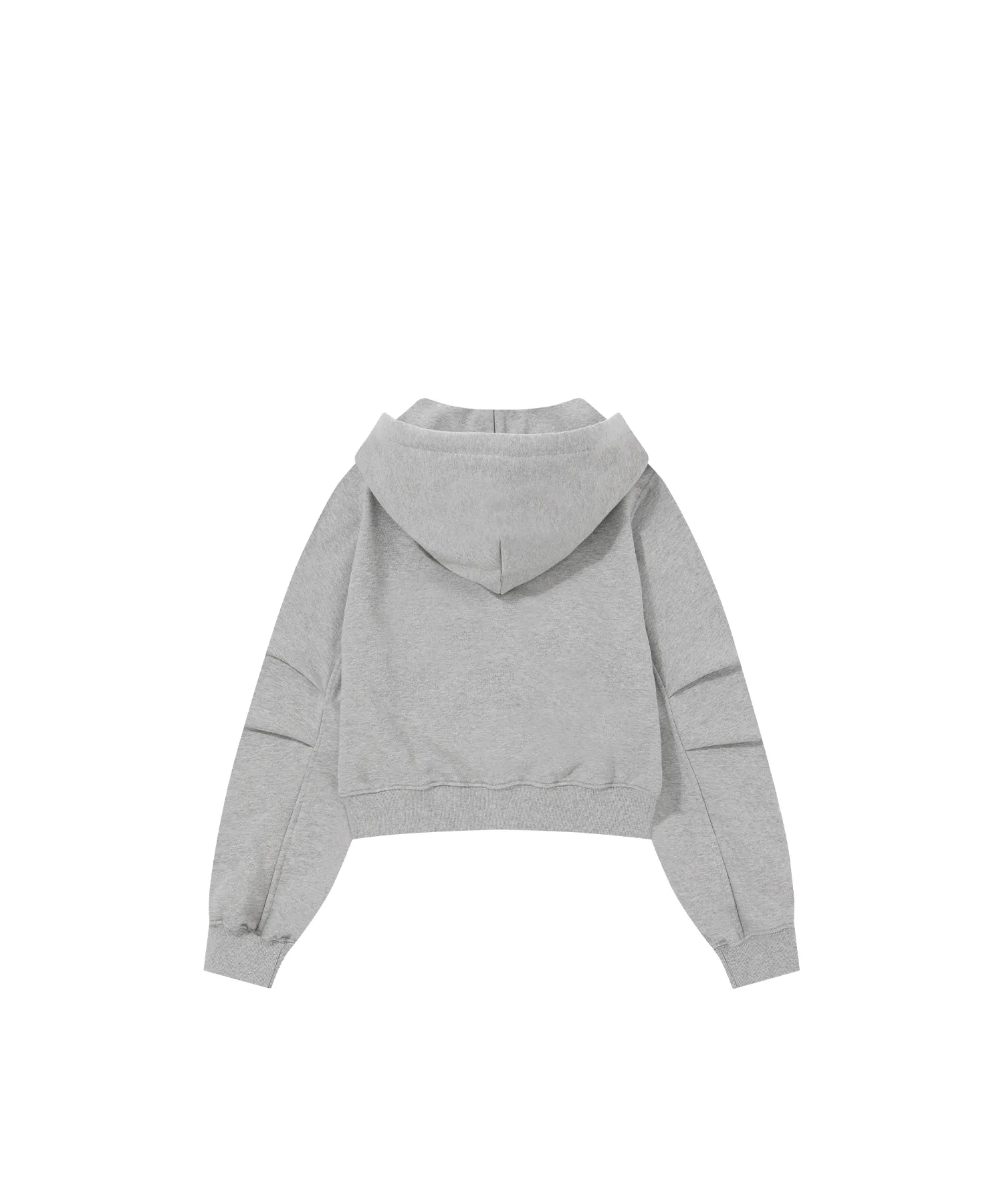 WOOALONG  |【WOOALONG】★Signature tuck sleeve crop hood zip-up