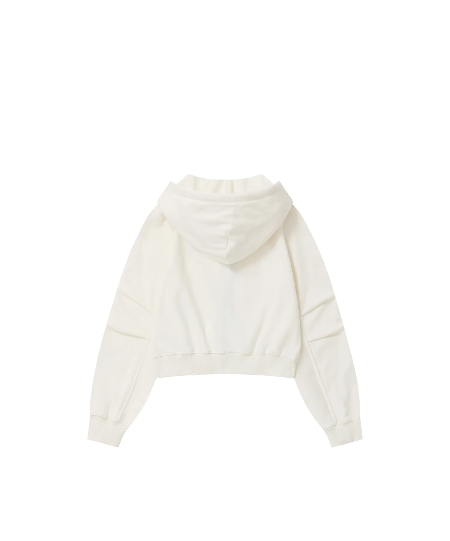 WOOALONG  |【WOOALONG】★Signature tuck sleeve crop hood zip-up