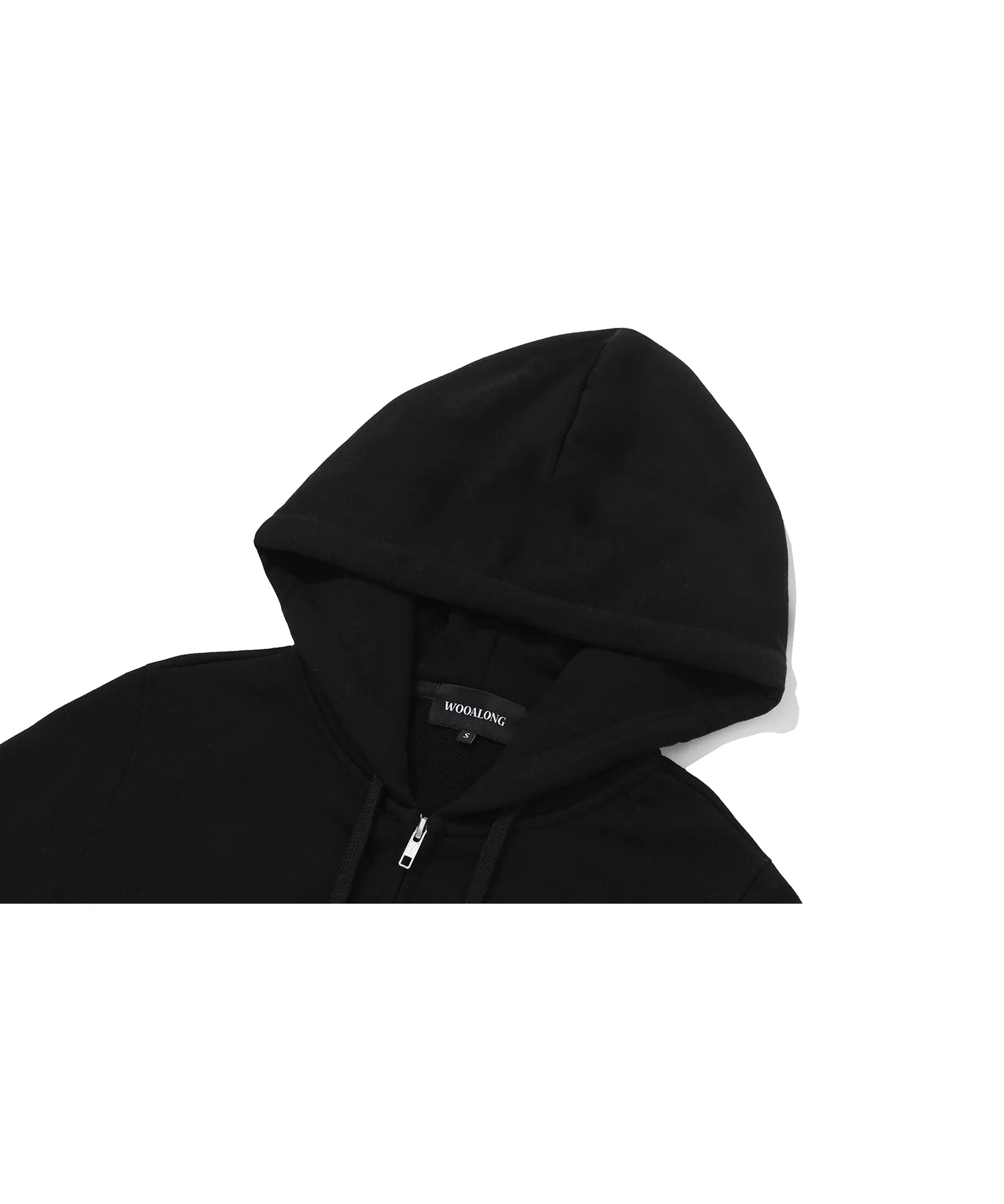 WOOALONG  |【WOOALONG】★Signature tuck sleeve crop hood zip-up