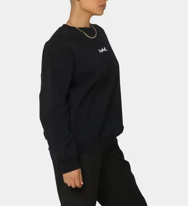 X-girl  |Crew Neck Sweat Long Sleeves Plain Cotton Logo Loungewear