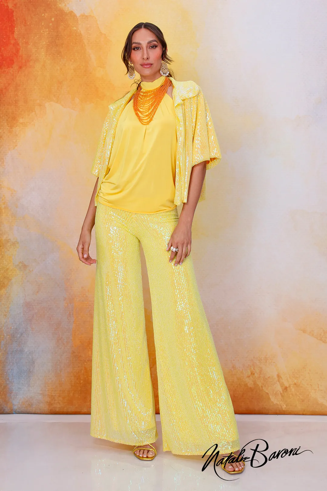 Yellow Palazzo Pant - La Scala