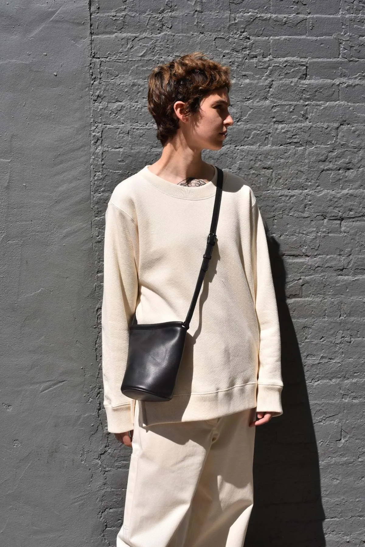 Zhi Oversized Cotton Sweater - Greige